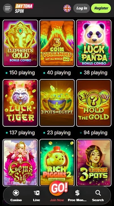 Sloty mobilne w Daytonaspin - jak gra się w 5000+ tytułów